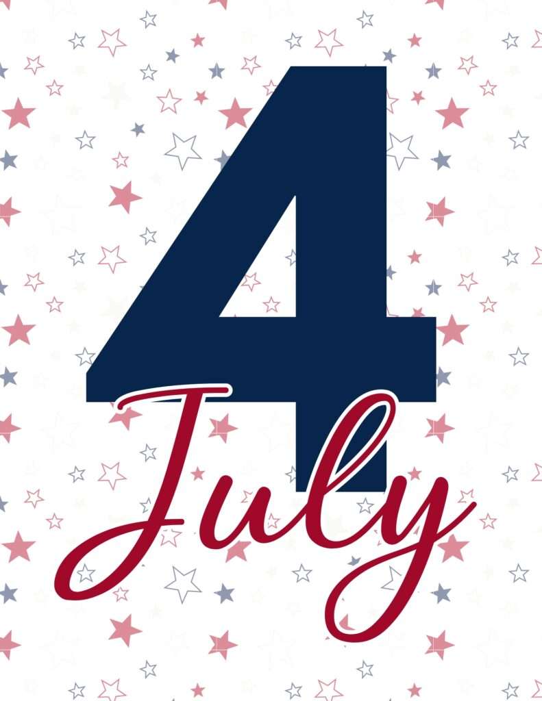 4 July Printable