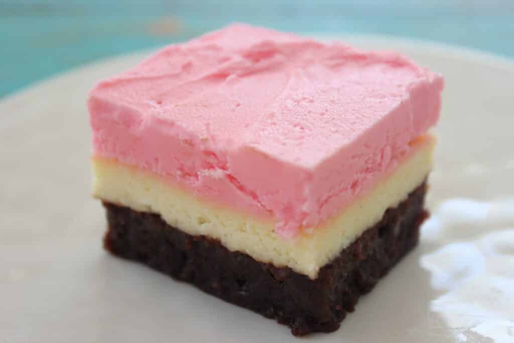 3 layer Neapolitan Brownie Bars