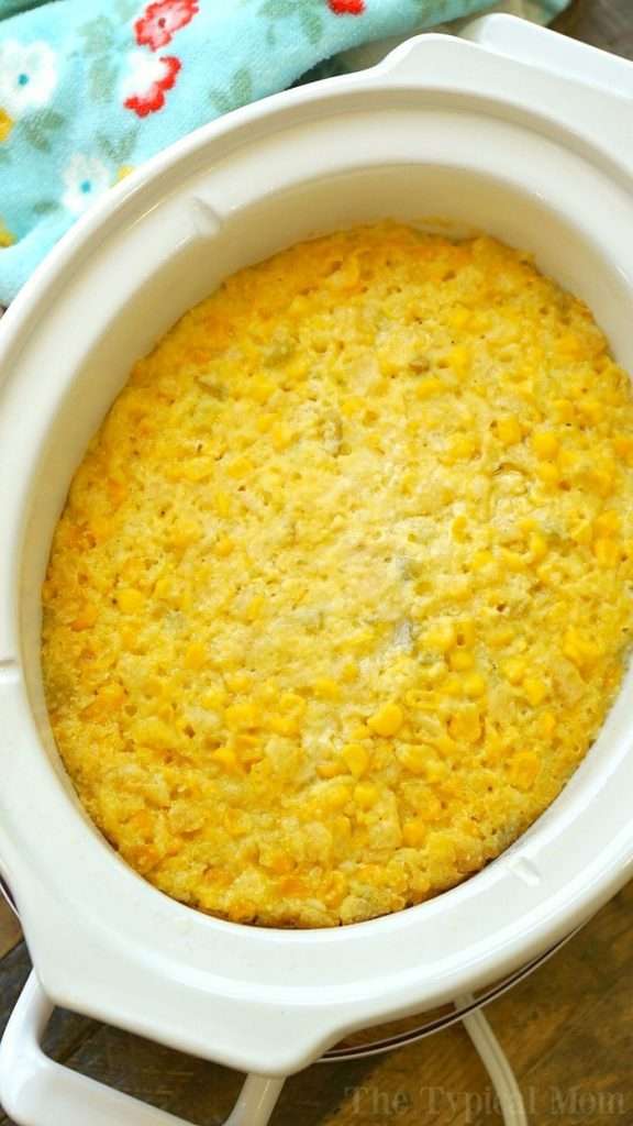 Corn casserole in a crock pot