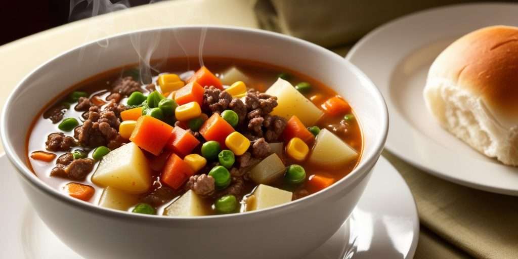 Hamburger Beef Vegetable Soup