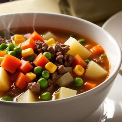 Hamburger Beef Vegetable Soup