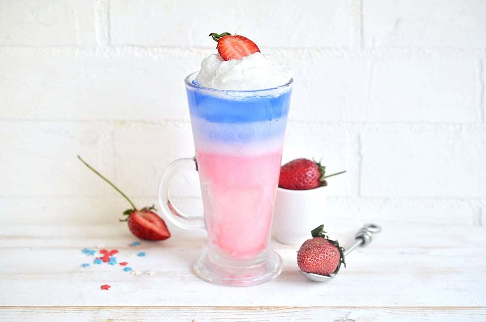 Red White and Blue Italian Soda