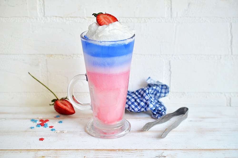 Red White and Blue Italian Soda
