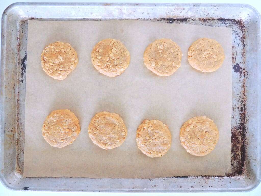 Bake then allow to completely cool before adding glaze