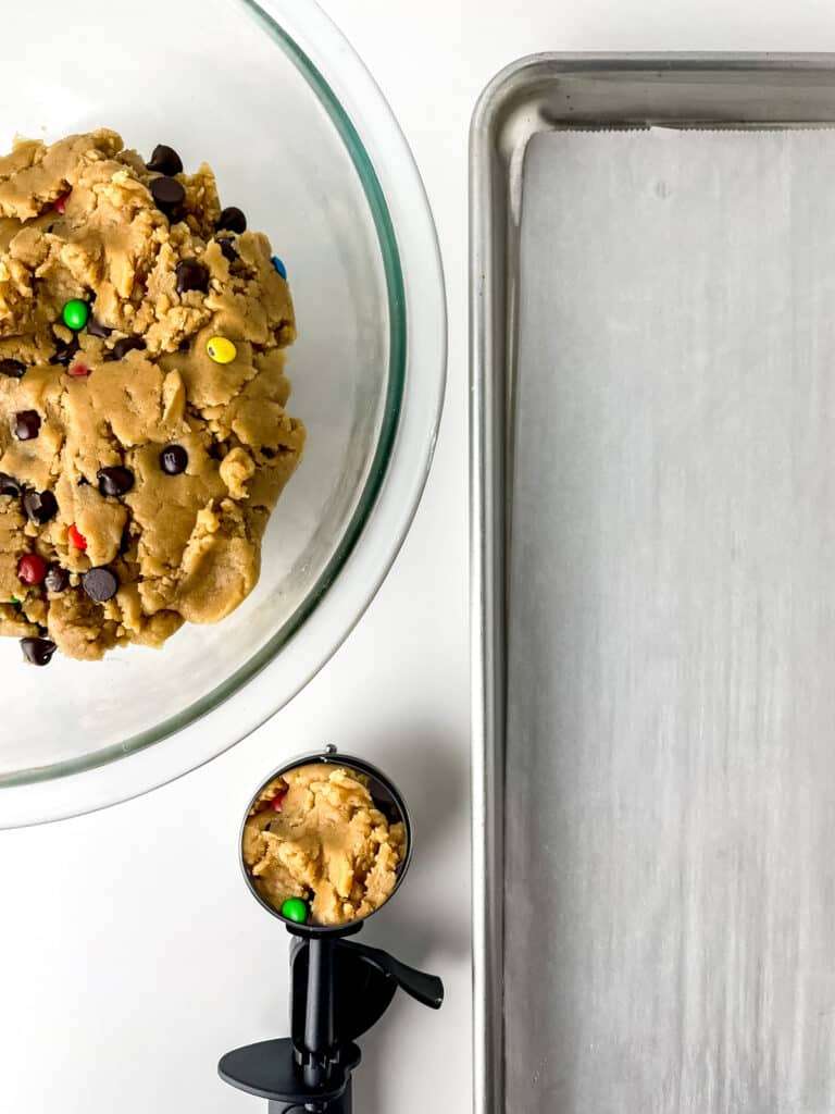 scoop dough into balls