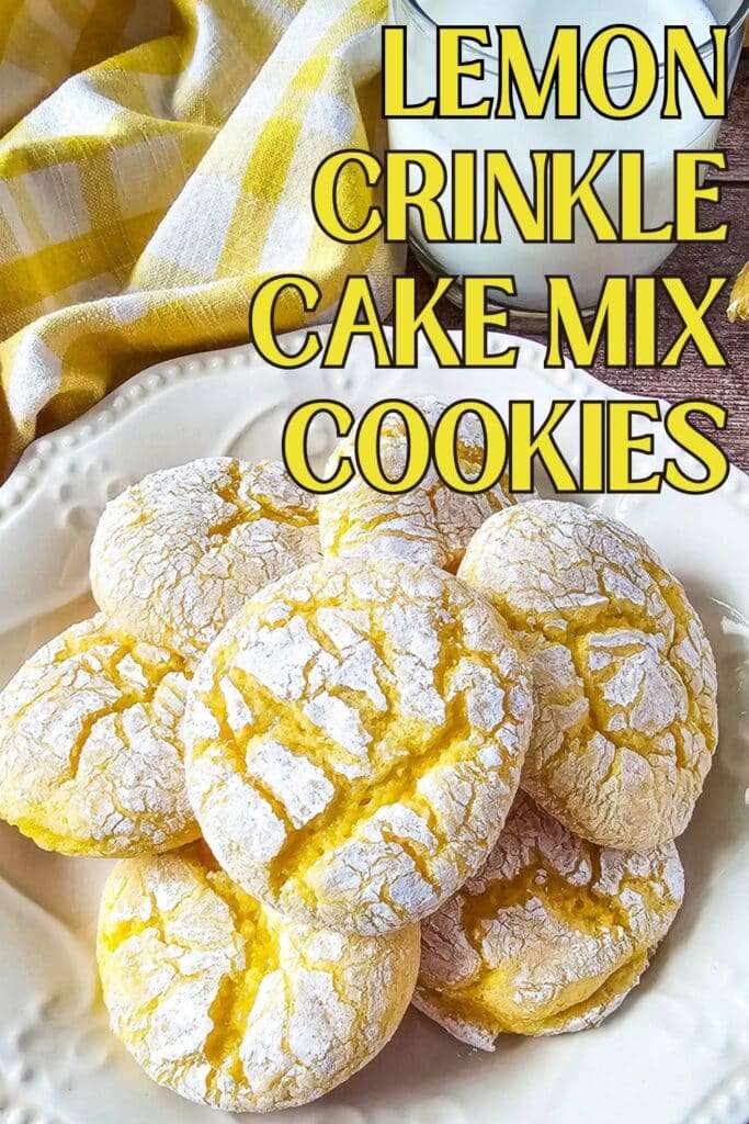 Lemon Crinkle Cookies with Cake Mix
