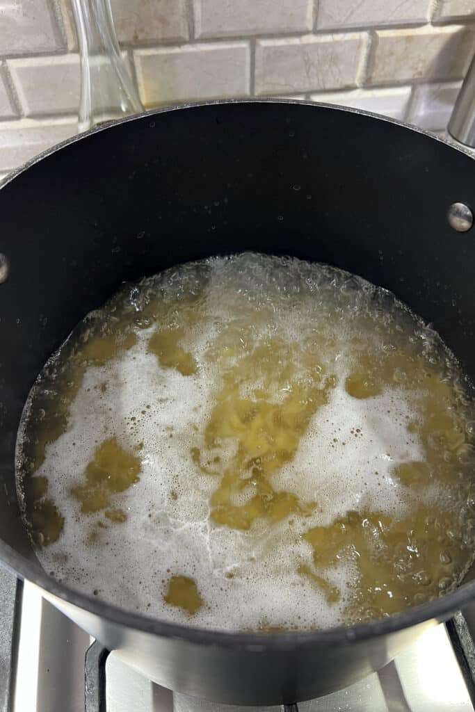 cook egg noodles according to package directions to al dente