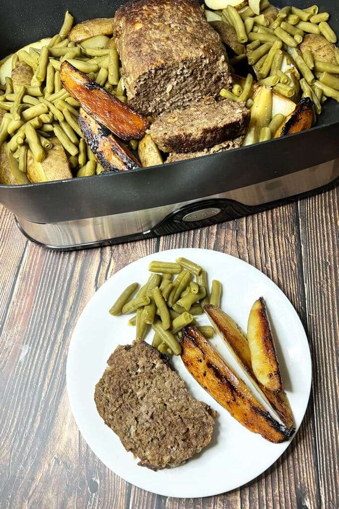 Electric Skillet Meatloaf Meal