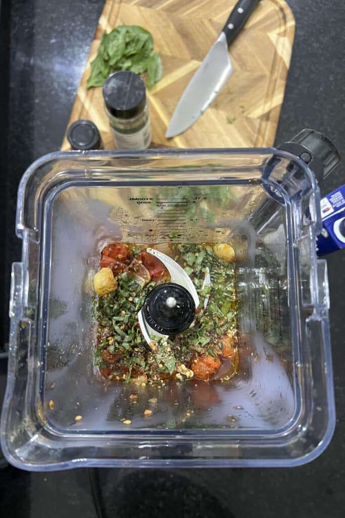 add fresh herbs, spices, and stock if desired to thin the sauce a bit