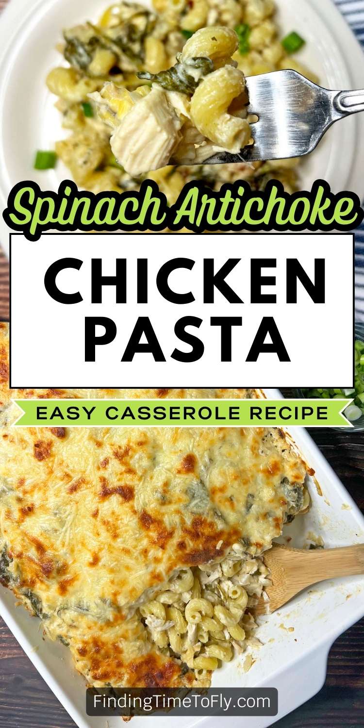 Chicken Spinach Artichoke Pasta Bake