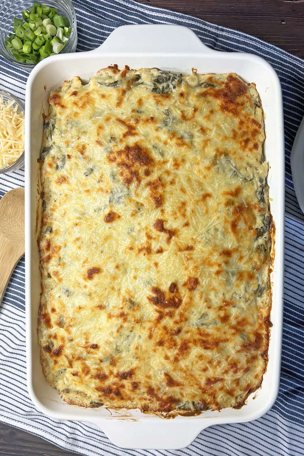 Chicken Spinach Artichoke Pasta Bake