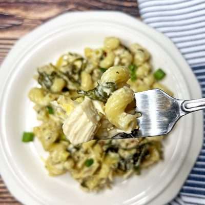 Chicken Spinach Artichoke Pasta Bake