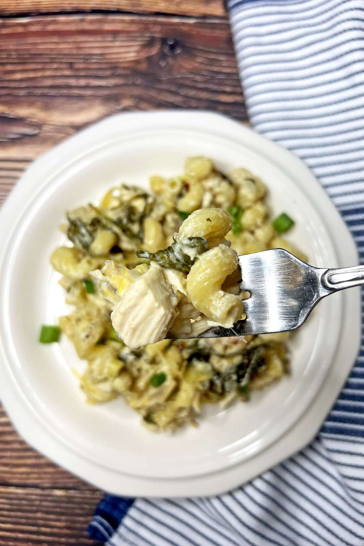 Chicken Spinach Artichoke Pasta Bake