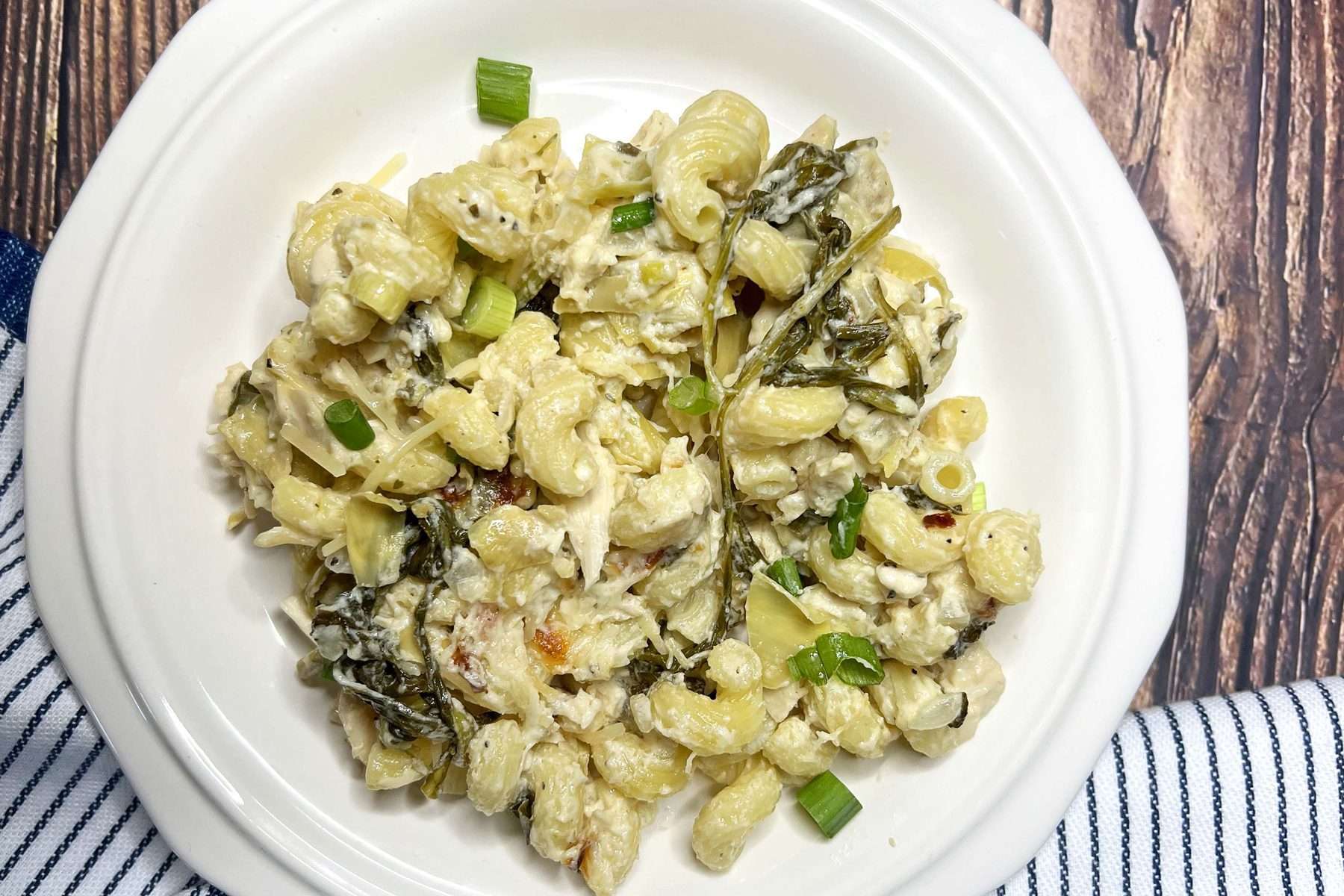 Chicken Spinach Artichoke Pasta Bake