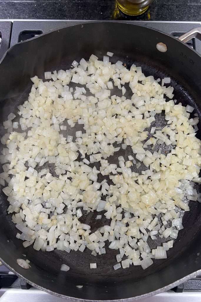 Saute garlic and onions