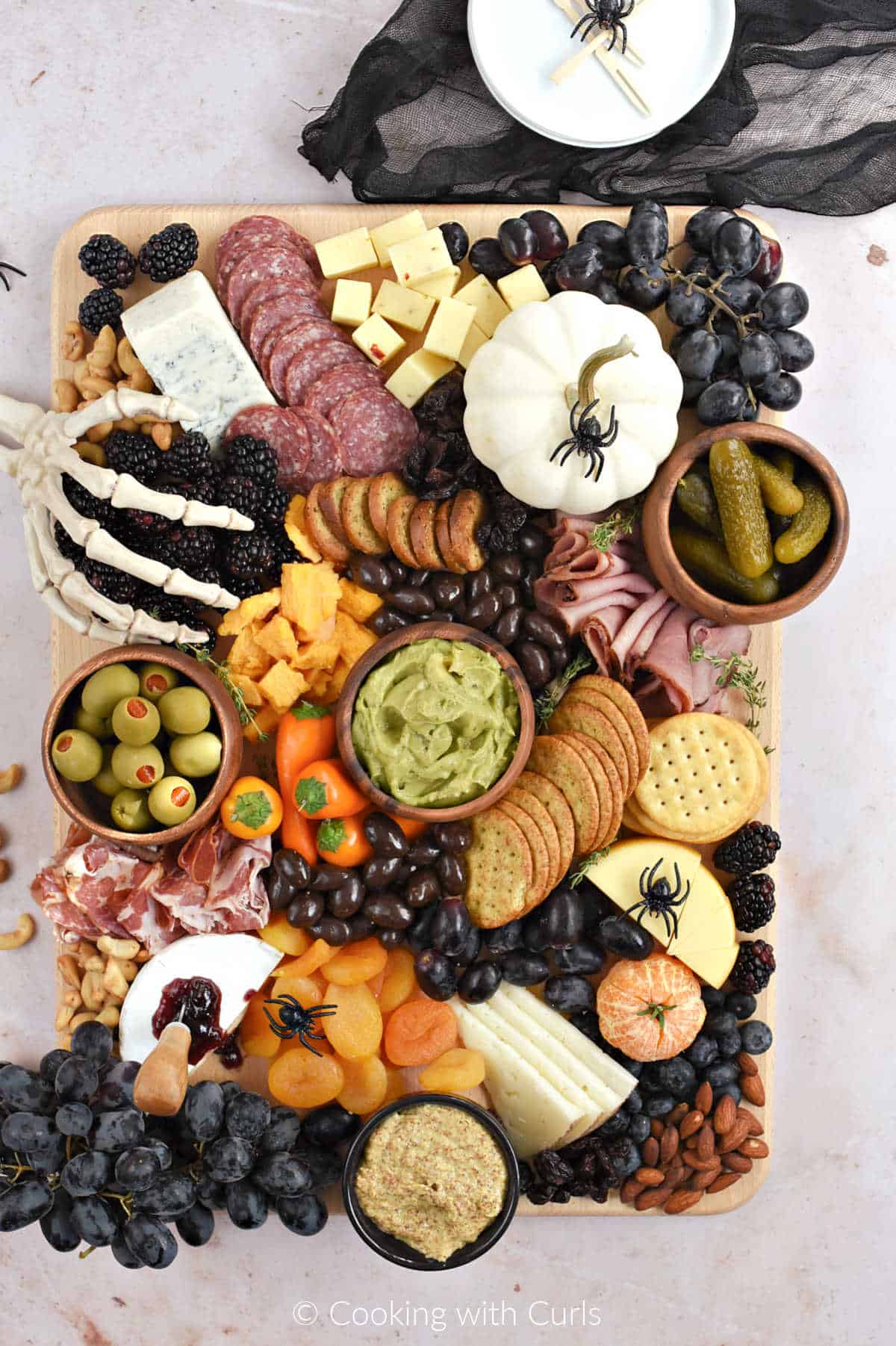 Ghoulish Halloween Charcuterie Board by Cooking With Curls