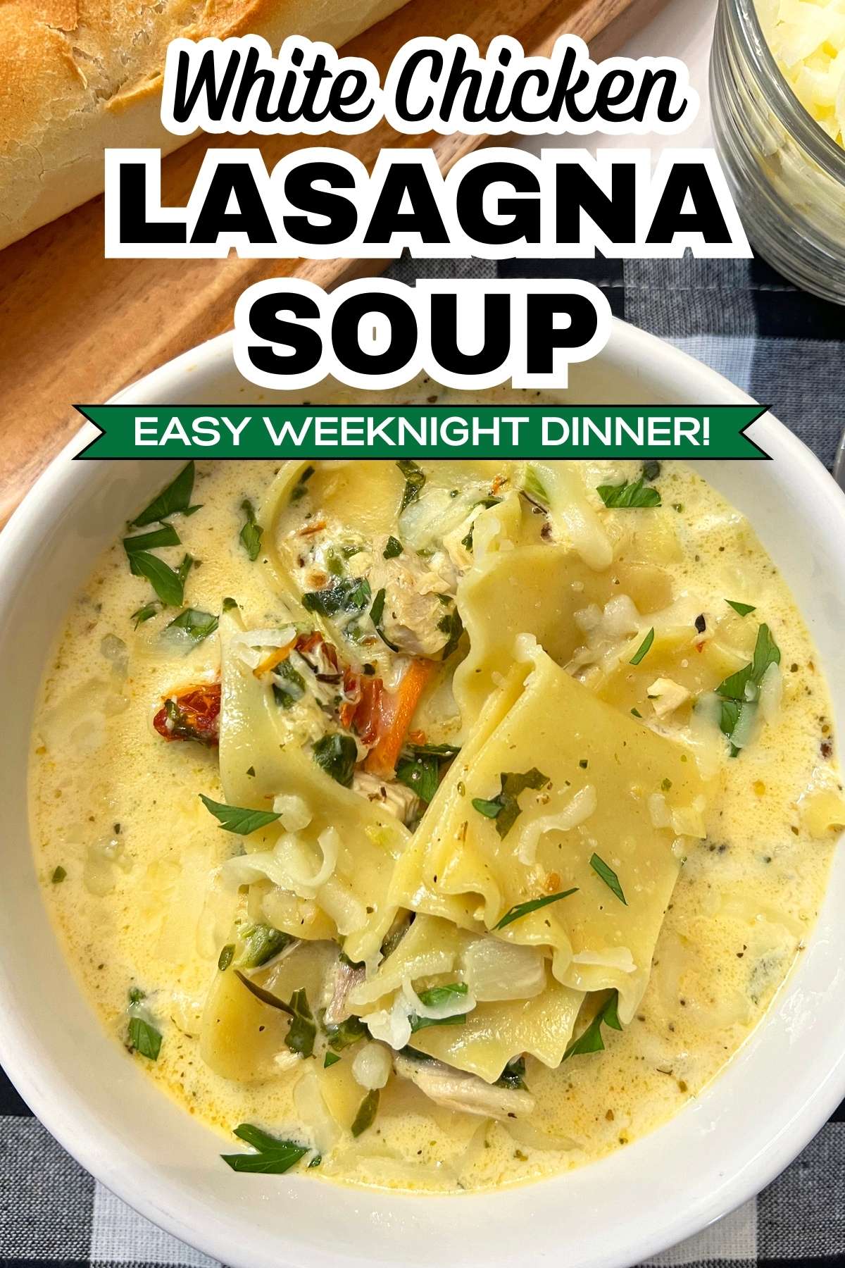 White Chicken Lasagna Soup