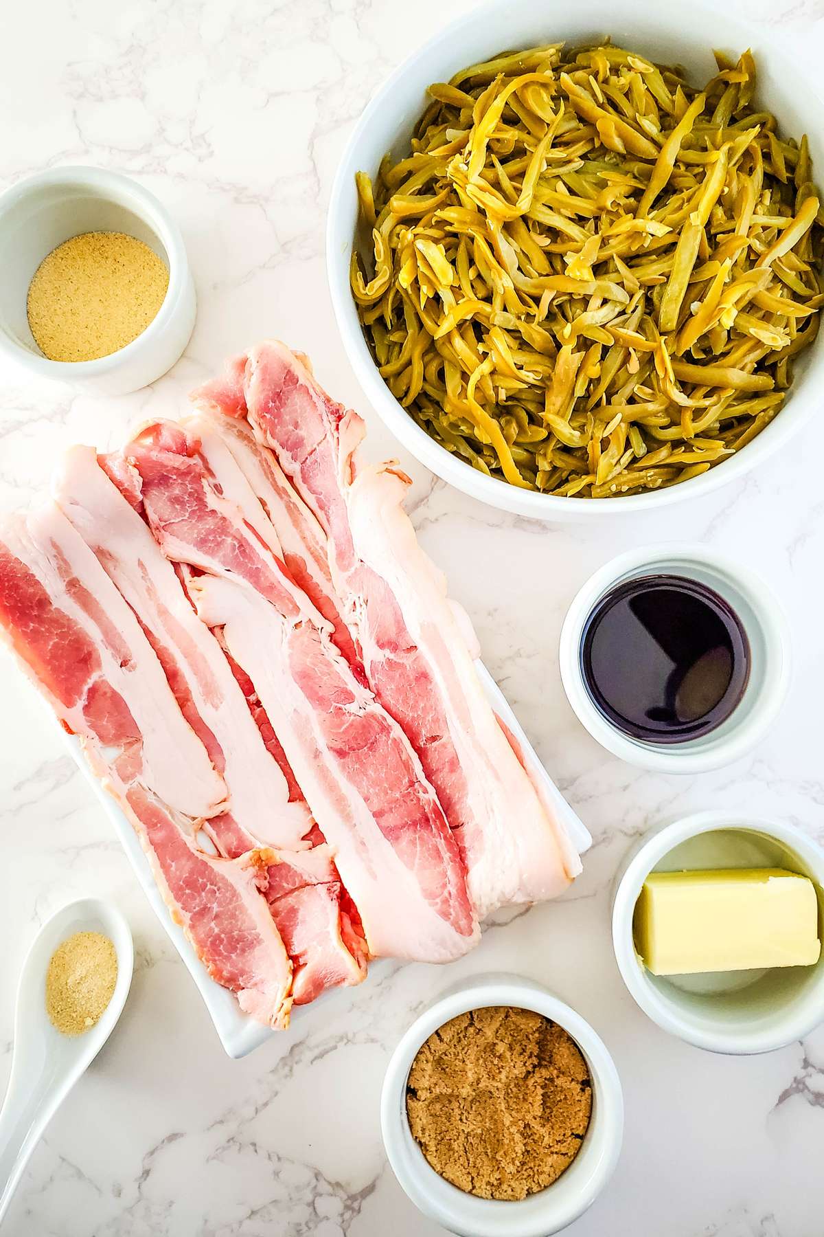 Ingredients for Bacon Green Beans