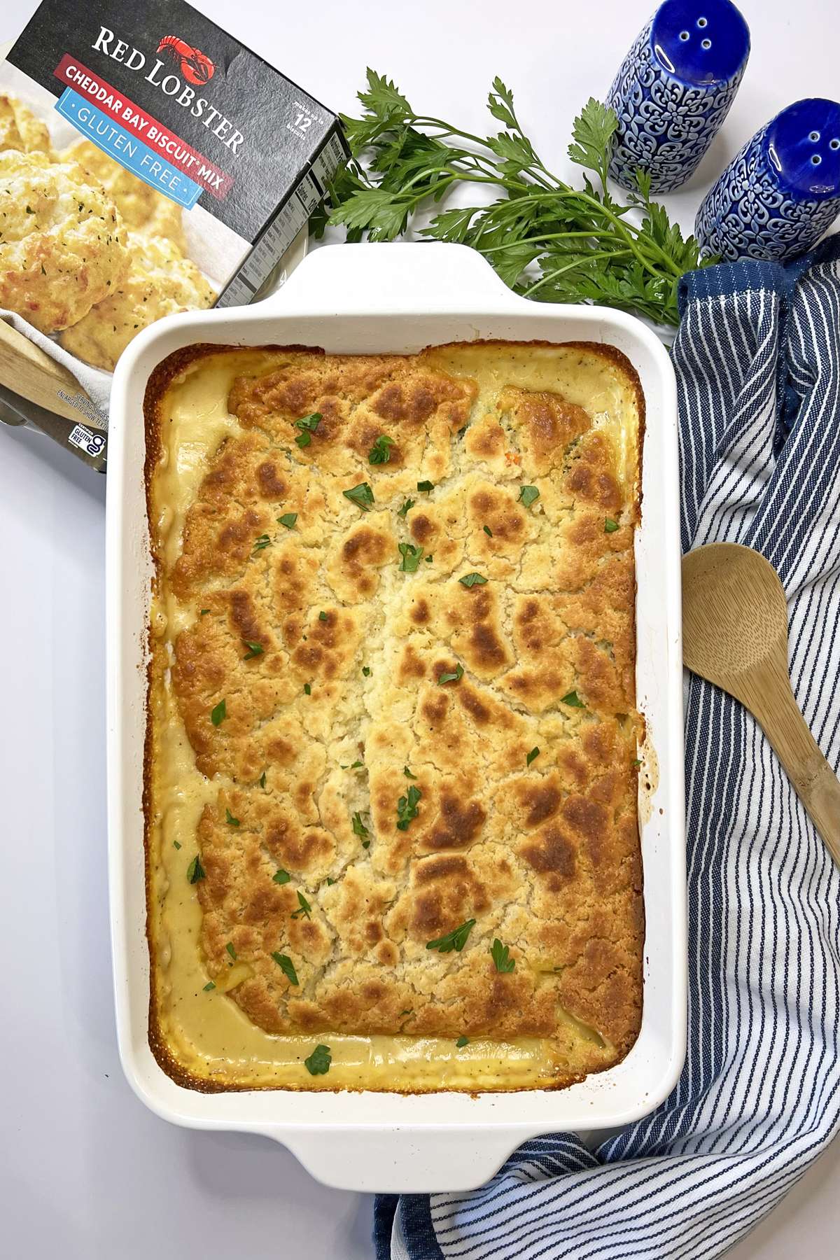 Chicken Cobbler with Red Lobster Biscuit Mix