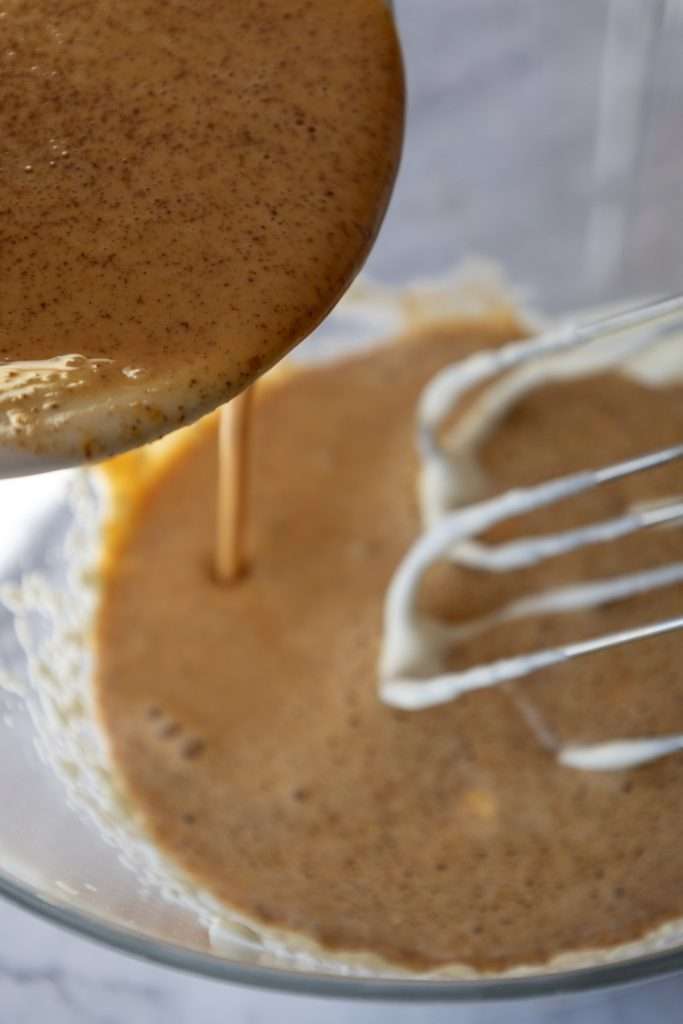 Add pumpkin mixture to whipped cream