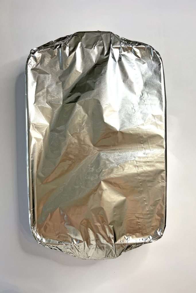 cover with aluminum foil and bake
