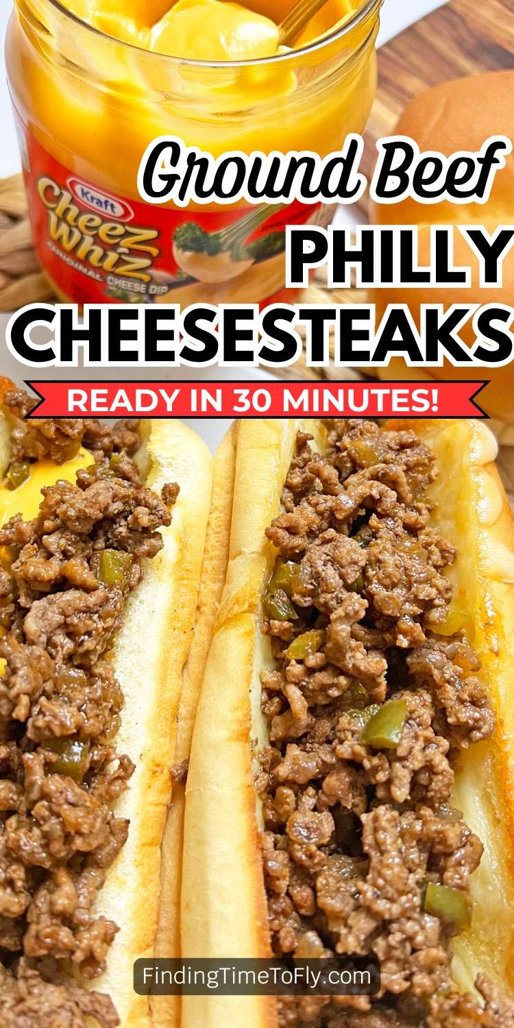 30 Minute Ground Beef Philly Cheesesteaks