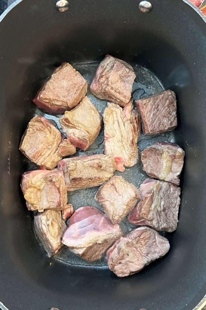 Sear beef on all sides