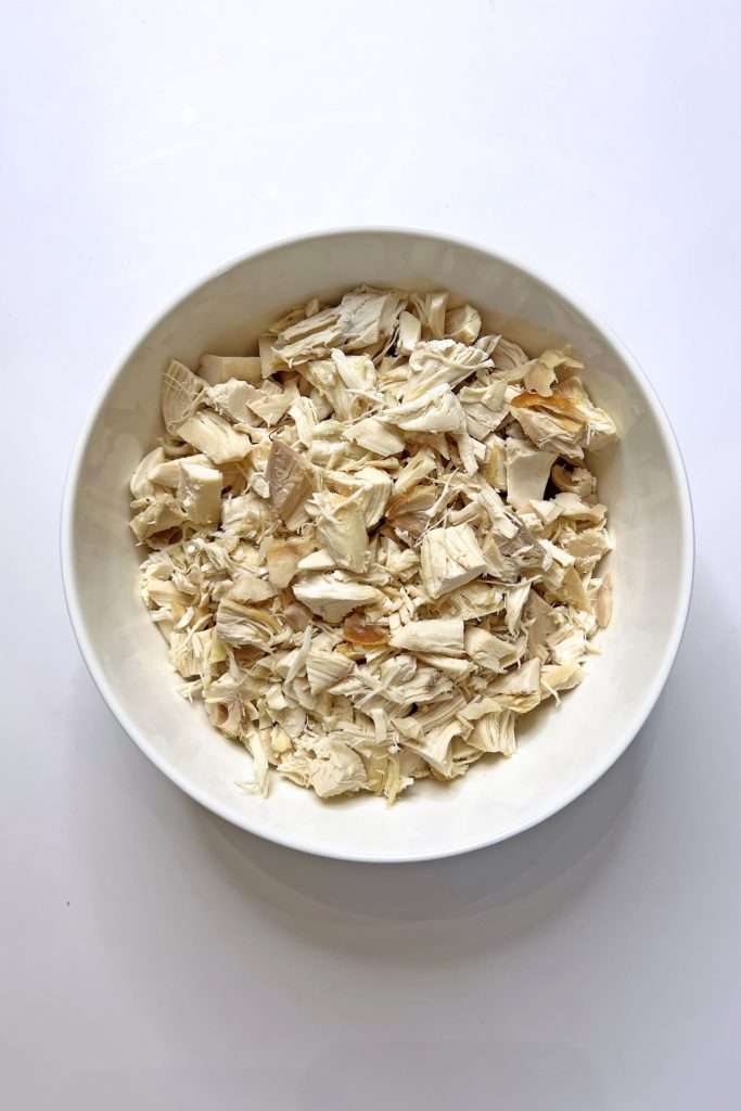 Chop the chicken into bite-sized pieces