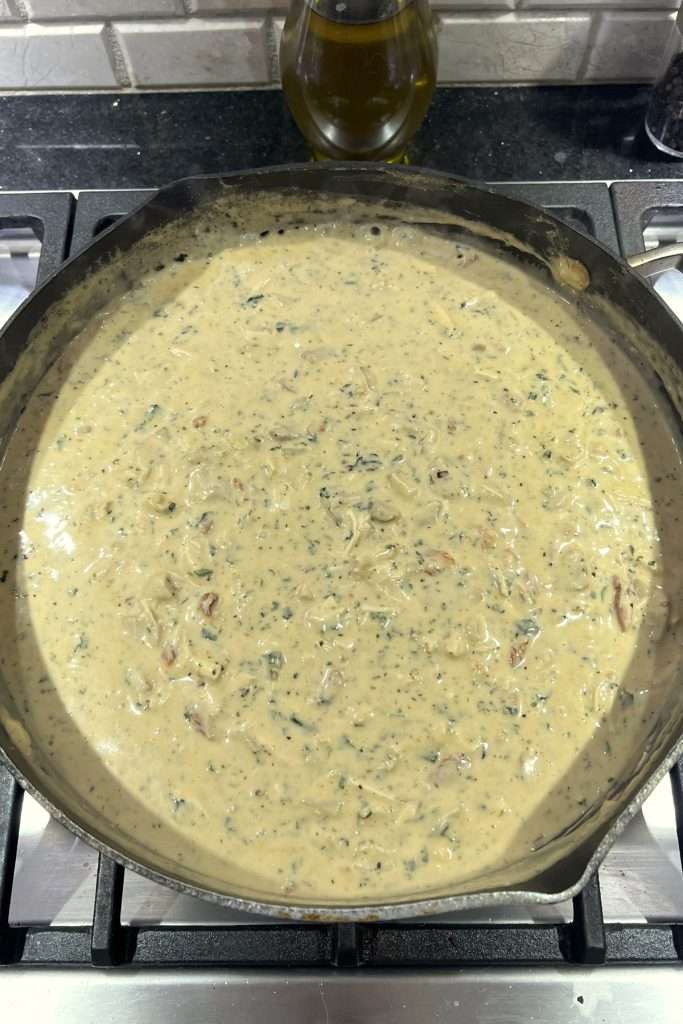 Stir over low heat until mixed well.