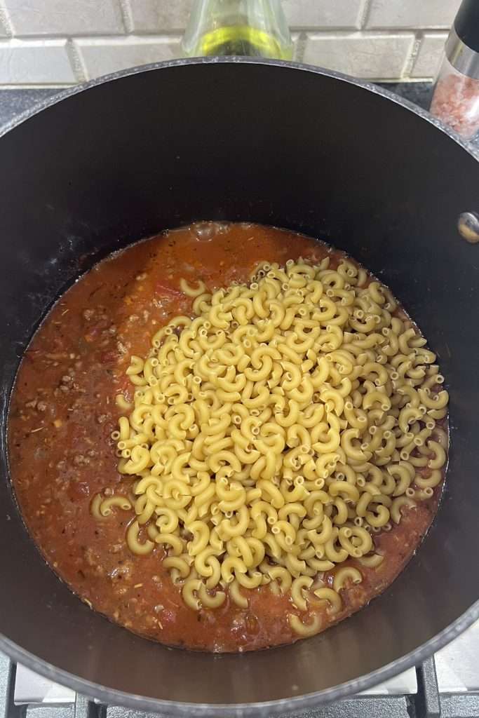 Add elbow macaroni