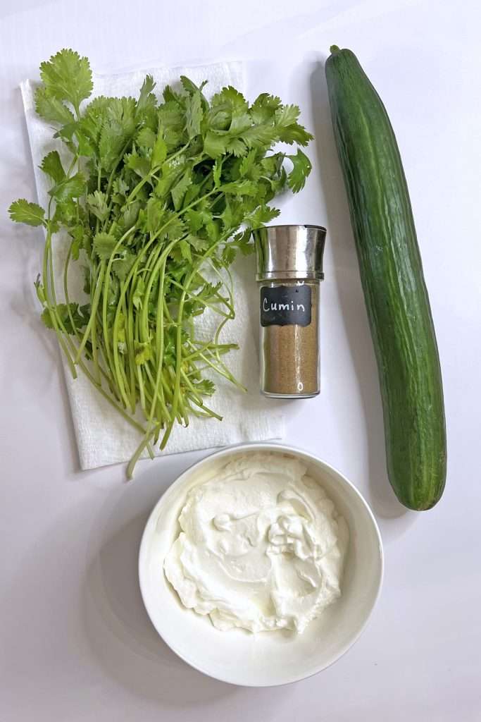 Ingredients for Raita