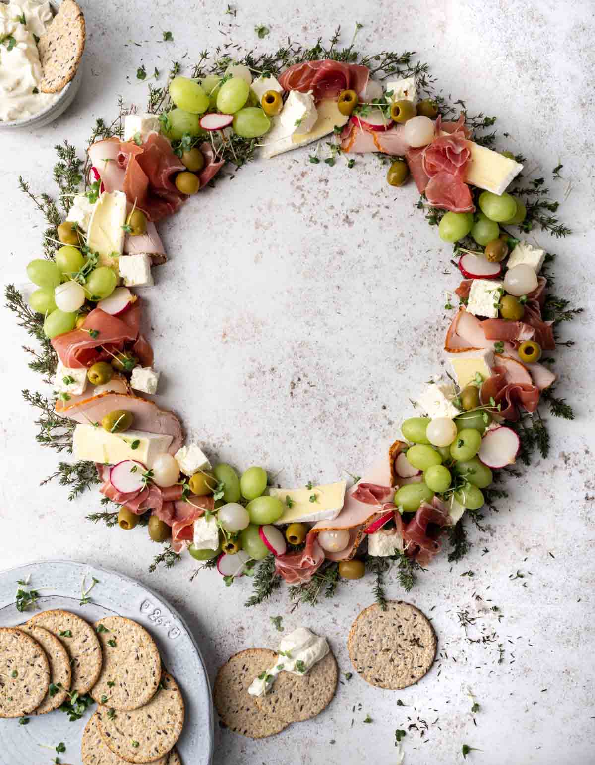 Wreath Charcuterie Board