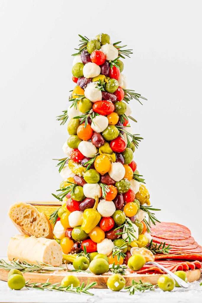 Vertical Antipasto Christmas Tree