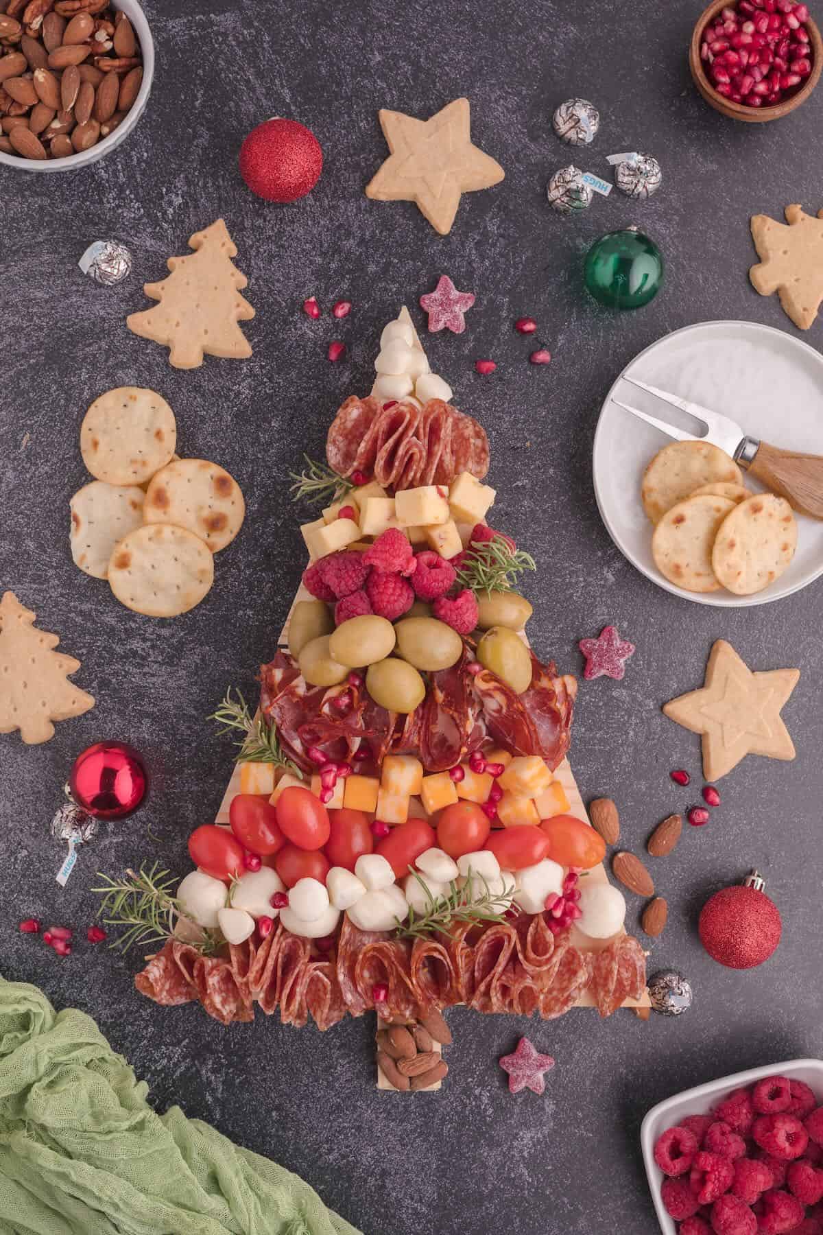 Easy Christmas Tree Charcuterie Board