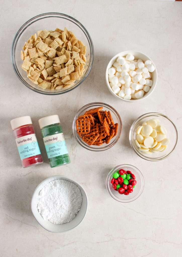 Ingredients for Christmas Puppy Chow