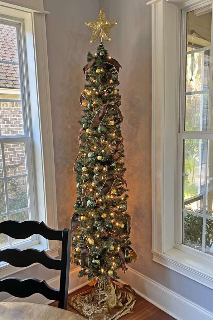Brown and Gold Christmas Kitchen