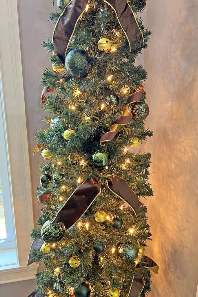 Brown and Gold Christmas Kitchen