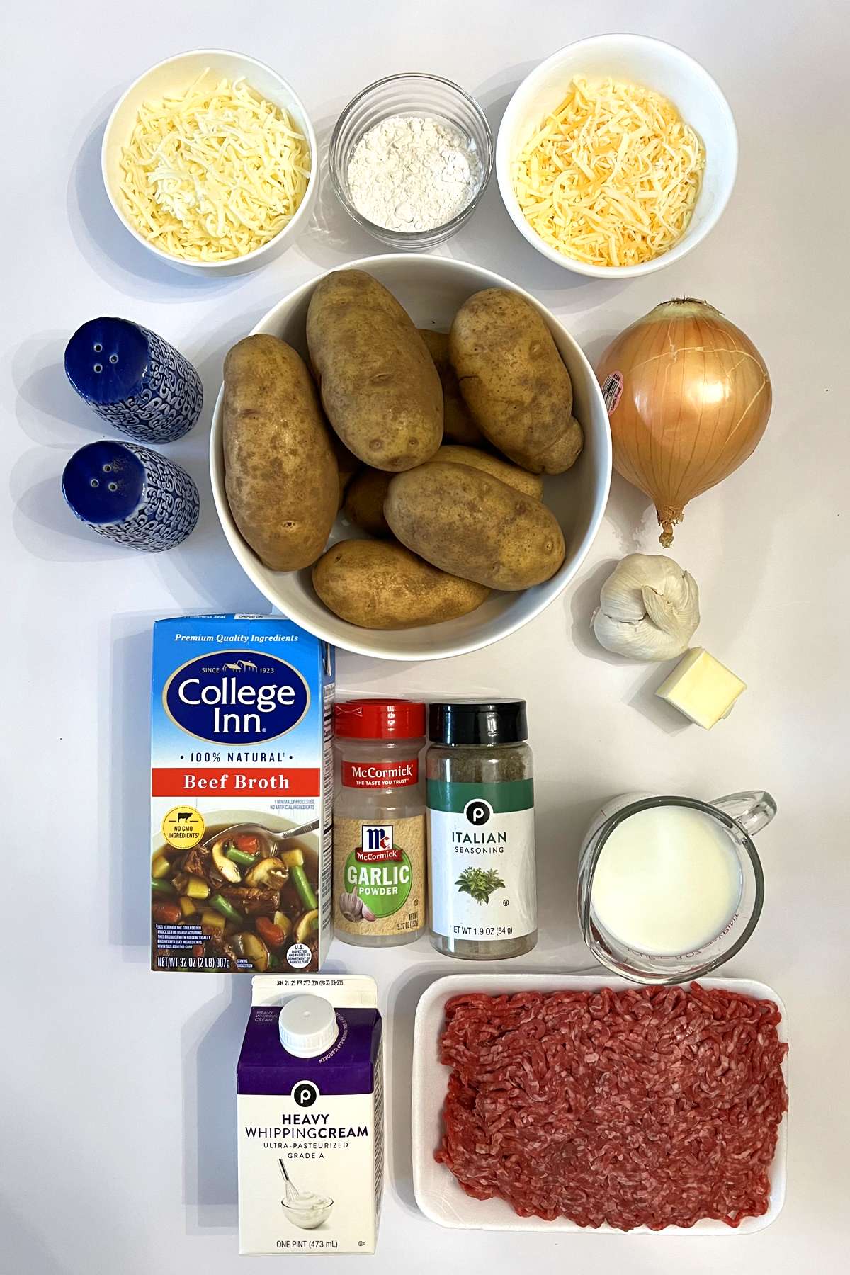 Ingredients for Hamburger Potato Soup