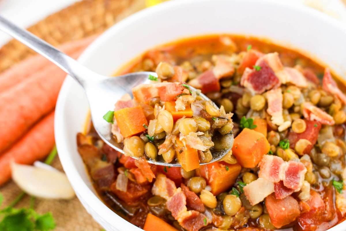 Bacon Lentil Soup