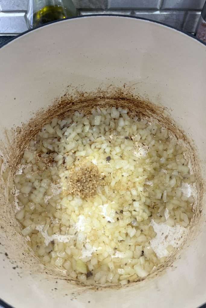 sauté garlic