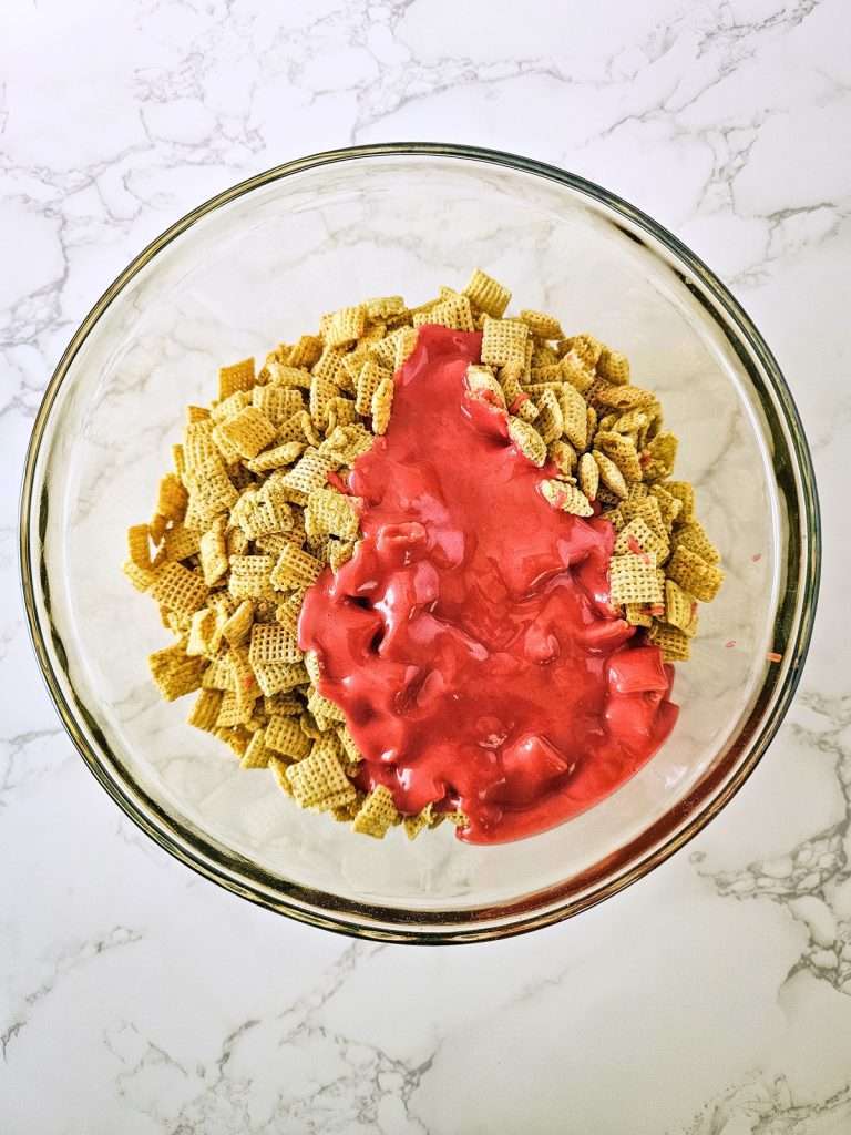 Pour over cereal and stir to coat every piece.