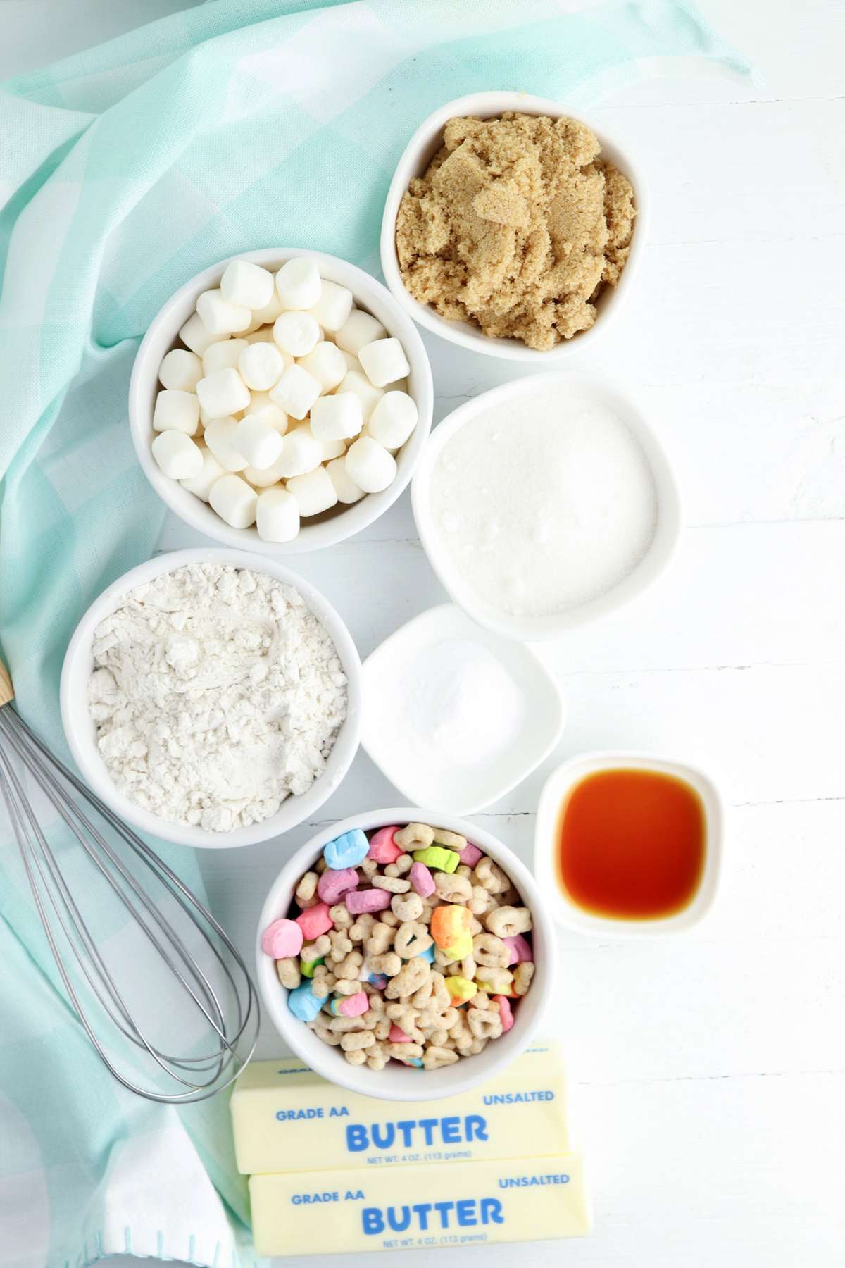 Ingredients for Lucky Charms Cookies