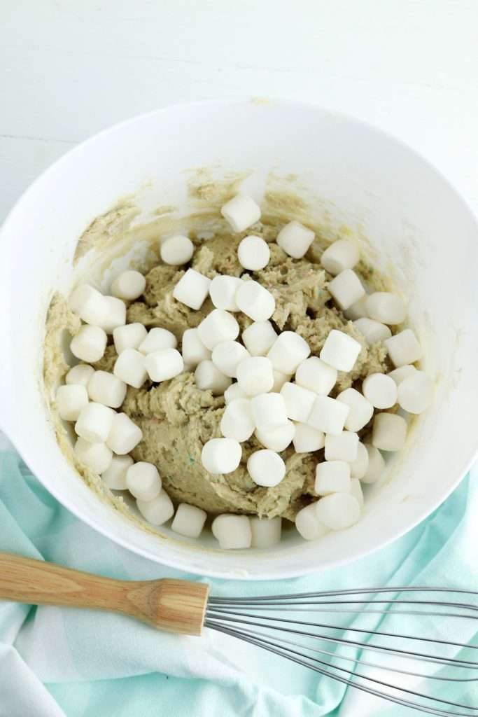 Gently fold in the marshmallows