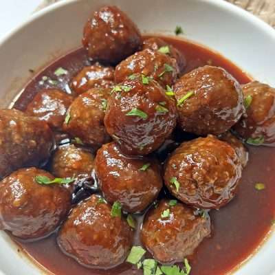 Meatballs with Grape Jelly and Chili Sauce