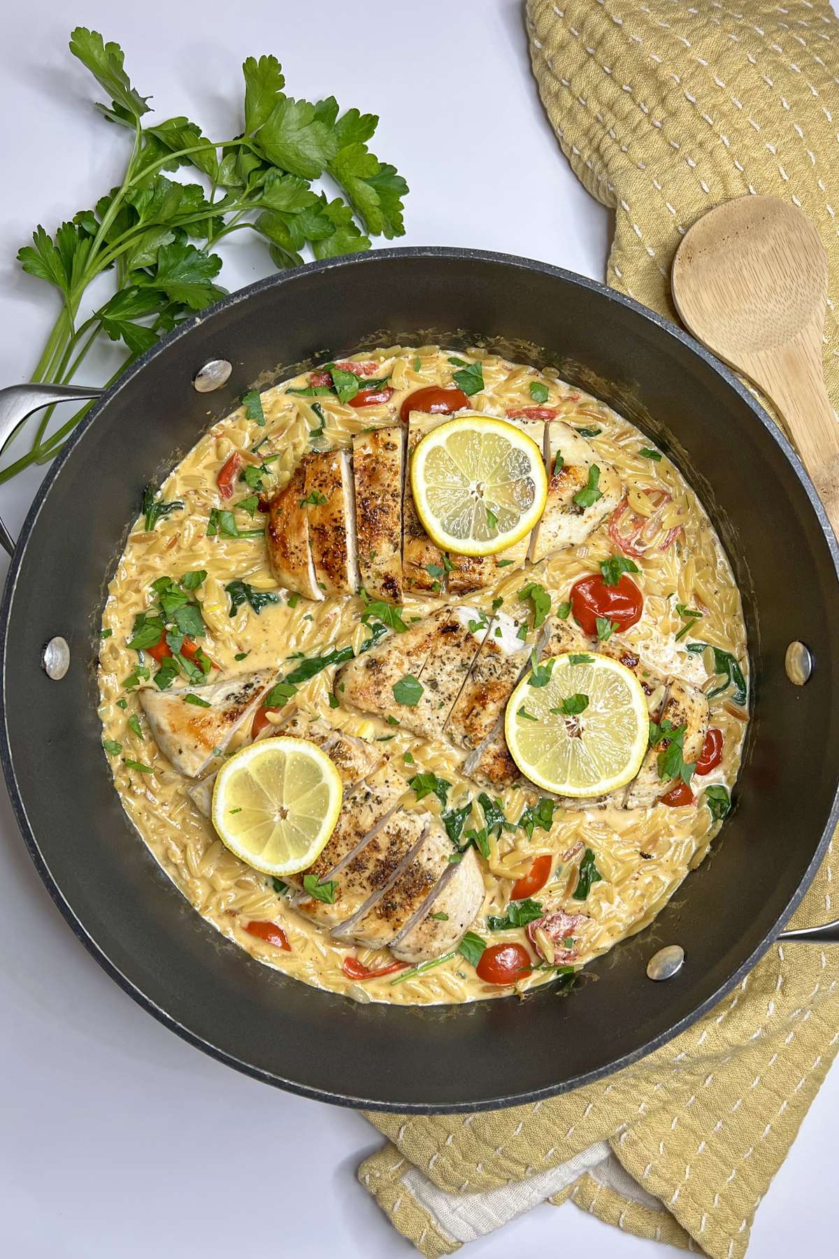 Lemon Chicken Orzo Pasta