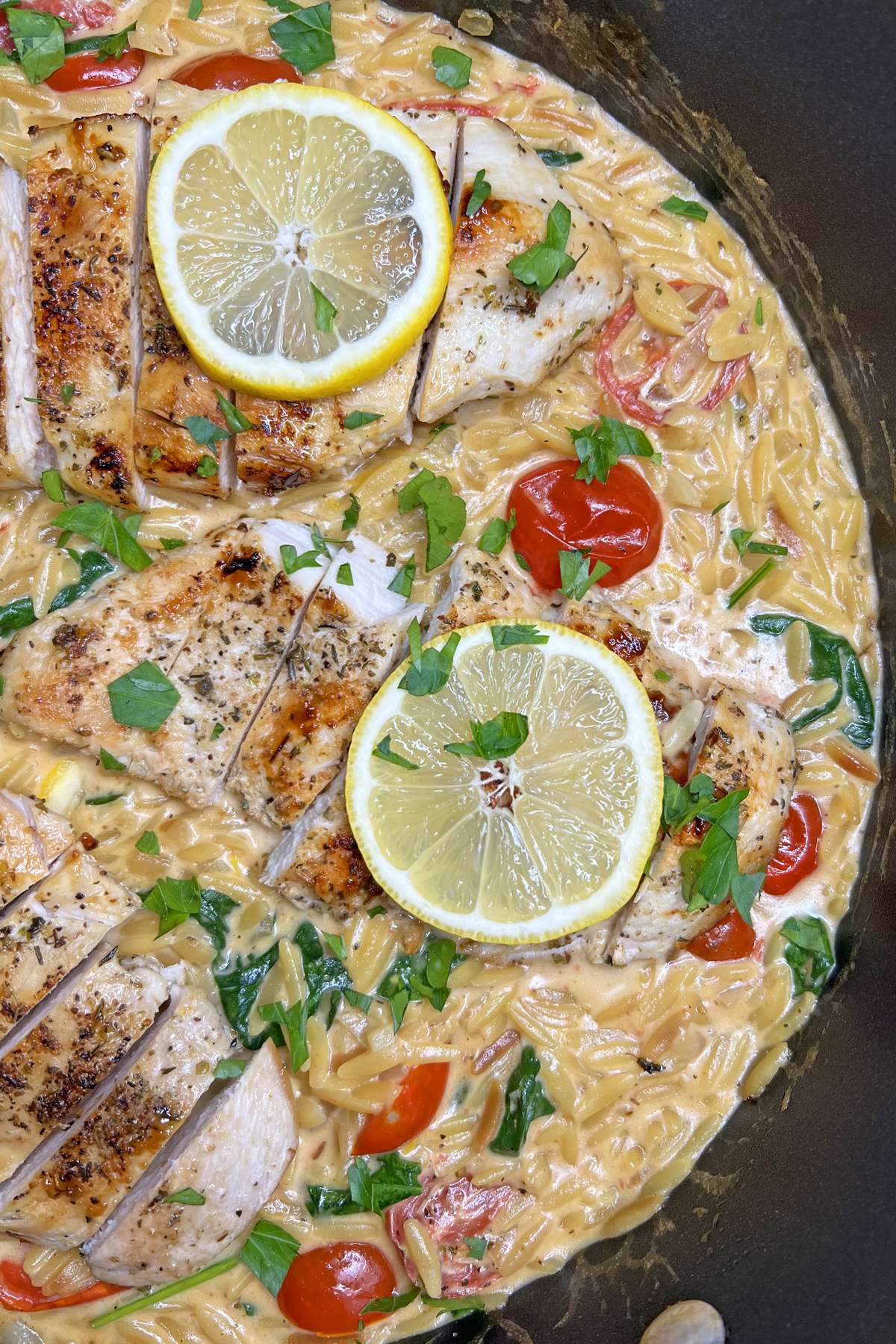 Lemon Chicken Orzo Pasta