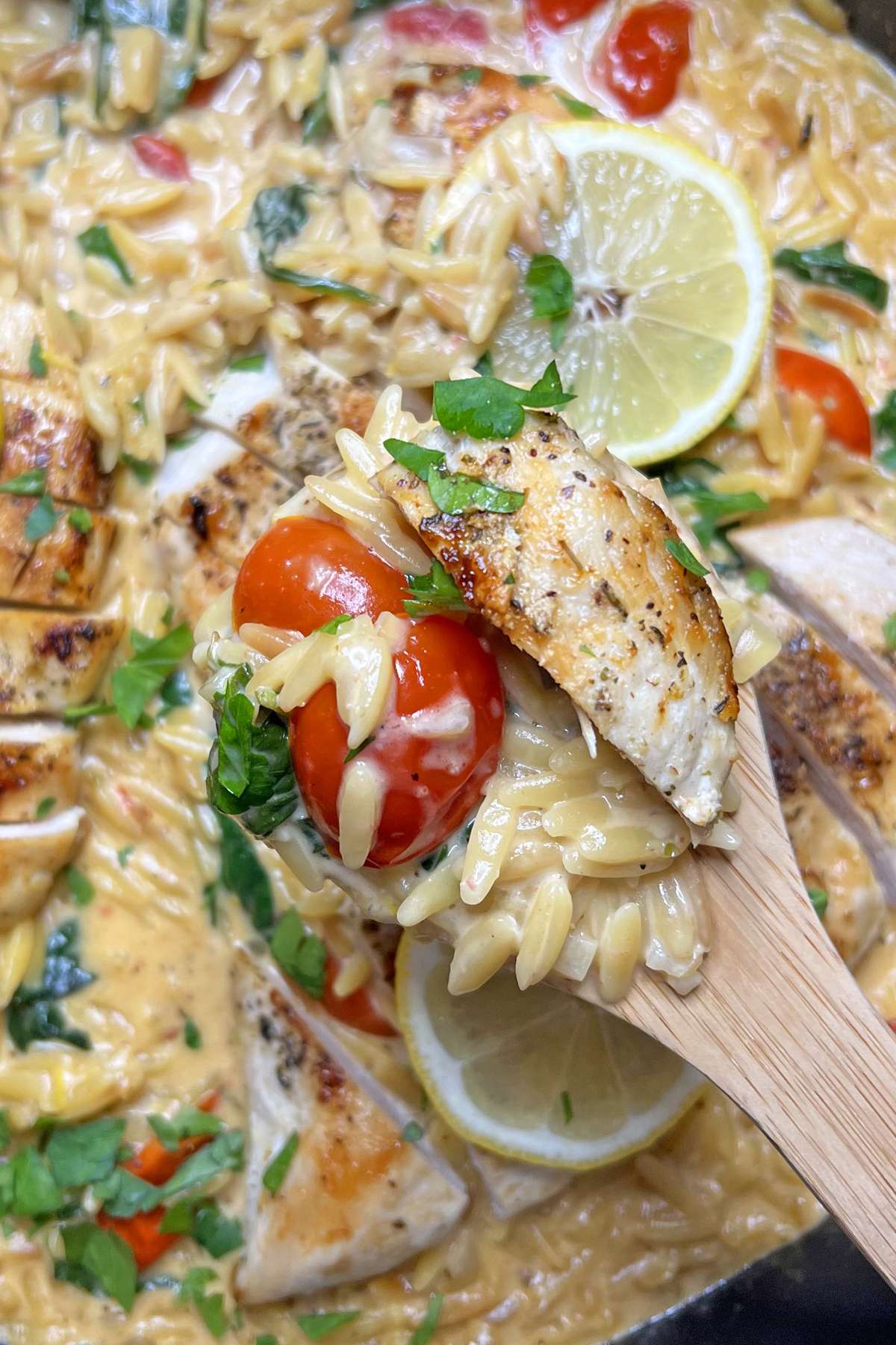 Lemon Chicken Orzo Pasta