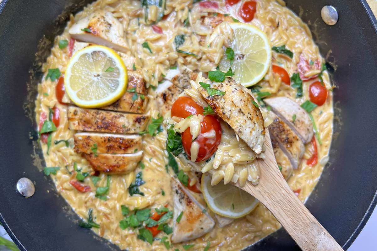 Lemon Chicken Orzo Pasta