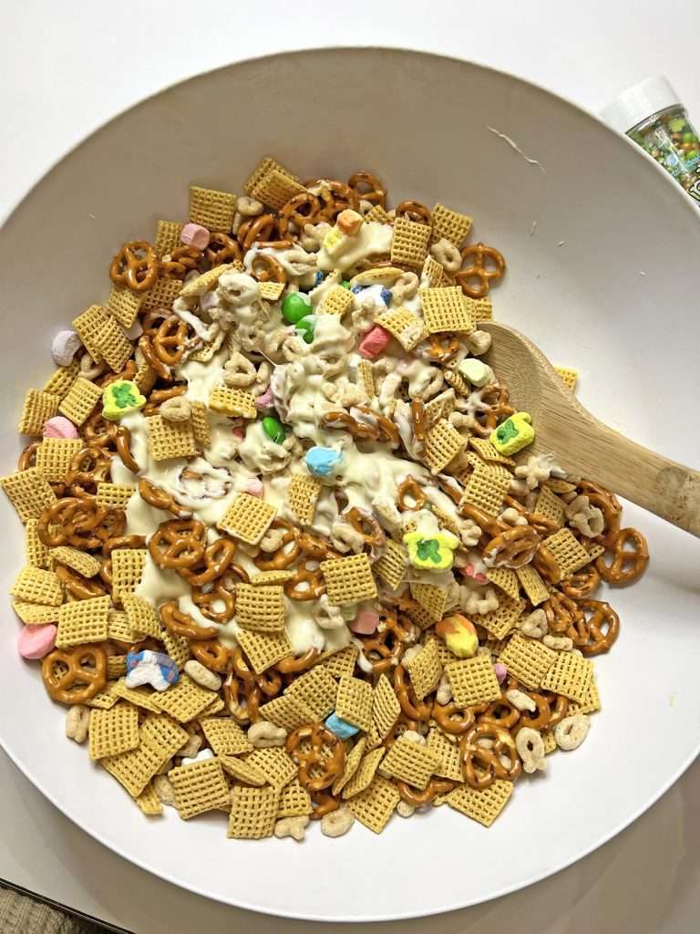 Gently stir until all pieces are coated