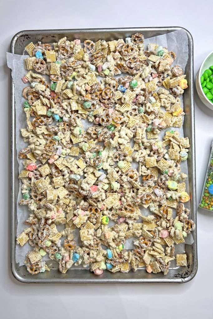 Spread onto a baking sheet
